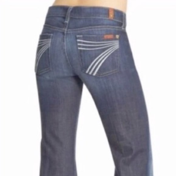 7 For All Mankind Denim - 7FMK DOJO JU115Y802 Original Wide Leg Trouser 28